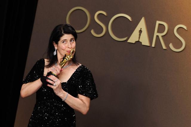US casting director Cassandra Kulukundis poses in the press room with the Oscar for Best Casting for one "One Battle After Another" during the 98th Annual Academy Awards at the Dolby Theatre in Hollywood, California on March 15, 2026. (Photo by VALERIE MACON / AFP)