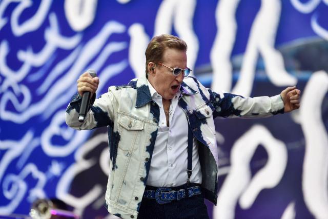Mexican singer Emmanuel performs on stage during the Vive Latino Music Festival at the Hermanos Rodriguez racetrack in Mexico City on March 15, 2026. (Photo by Rodrigo Oropeza / AFP)