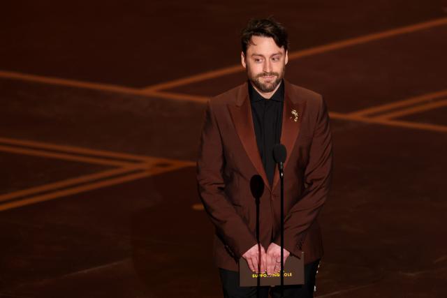 US actor Kieran Culkin presents the Best Actor in a Supporting Role award onstage during the 98th Annual Academy Awards at the Dolby Theatre in Hollywood, California on March 15, 2026. (Photo by Patrick T. Fallon / AFP)