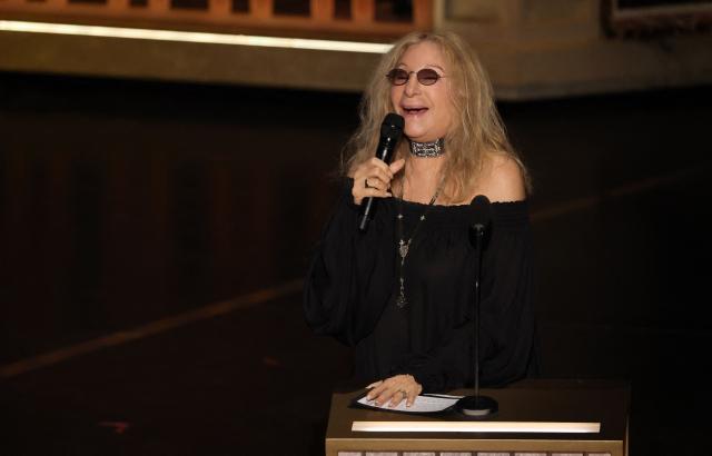 US singer Barbra Streisand speaks during an in memoriam segment onstage during the 98th Annual Academy Awards at the Dolby Theatre in Hollywood, California on March 15, 2026. (Photo by Patrick T. Fallon / AFP)