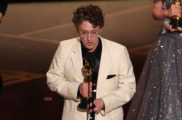 US documentary filmmaker David Borenstein accepts the award for Best Documentary Feature Film for "Mr. Nobody Against Putin" onstage during the 98th Annual Academy Awards at the Dolby Theatre in Hollywood, California on March 15, 2026. (Photo by Patrick T. Fallon / AFP)
