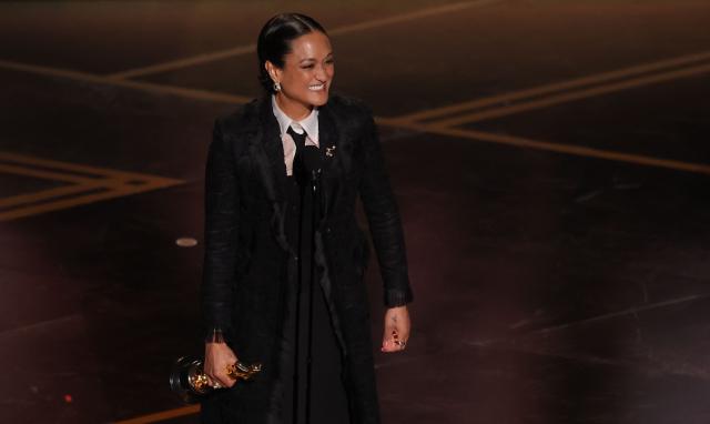 US cinematographer Autumn Durald Arkapaw accepts the award for Best Cinematography for "Sinners" onstage during the 98th Annual Academy Awards at the Dolby Theatre in Hollywood, California on March 15, 2026. (Photo by Patrick T. Fallon / AFP)