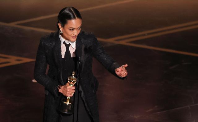 US cinematographer Autumn Durald Arkapaw accepts the award for Best Cinematography for "Sinners" onstage during the 98th Annual Academy Awards at the Dolby Theatre in Hollywood, California on March 15, 2026. (Photo by Patrick T. Fallon / AFP)