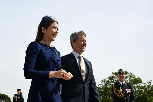 Denmark's King Frederik X and Queen Mary meet with the public during a visit to the Australian War Memorial in Canberra on March 16, 2026. (Photo by LUKAS COCH / POOL / AFP)