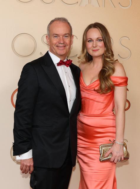 British special effects supervisor Paul Corbould and Jacqui Jane Reynolds attend the 98th Annual Academy Awards at the Dolby Theatre in Hollywood, California on March 15, 2026. (Photo by ANGELA WEISS / AFP)