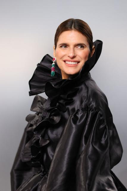 US actress Lake Bell attends the Vanity Fair Oscar Party at the Los Angeles County Museum of Art (LACMA) in Los Angeles on March 15, 2026. (Photo by Jean Baptiste Lacroix / AFP)