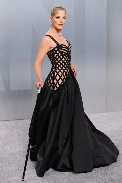 US actress Selma Blair attends the Vanity Fair Oscar Party at the Los Angeles County Museum of Art (LACMA) in Los Angeles on March 15, 2026. (Photo by Jean Baptiste Lacroix / AFP)