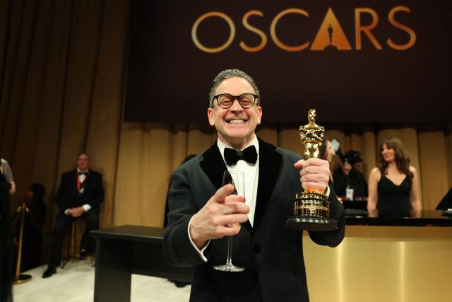 USsound engineer Gary Rizzo holds his award for Best Sound Mixing at the 98th Annual Academy Awards Governors Ball at the Dolby Theatre in Hollywood, California on March 15, 2026. (Photo by ANGELA WEISS / AFP)