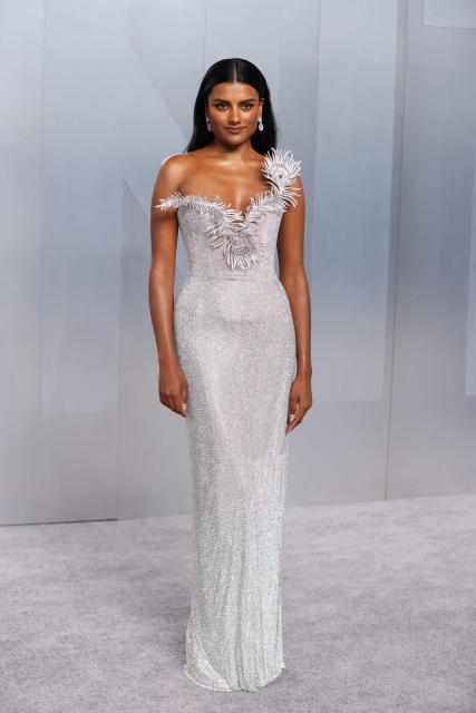 British actress Simone Ashley attends the Vanity Fair Oscar Party at the Los Angeles County Museum of Art (LACMA) in Los Angeles on March 15, 2026. (Photo by Jean Baptiste Lacroix / AFP)