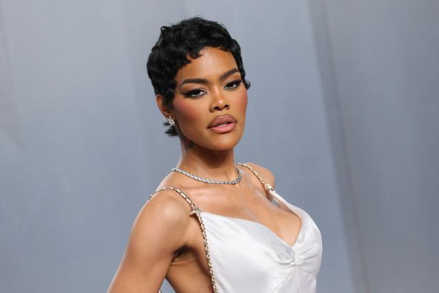 US actress Teyana Taylor attends the Vanity Fair Oscar Party at the Los Angeles County Museum of Art (LACMA) in Los Angeles on March 15, 2026. (Photo by Jean Baptiste Lacroix / AFP)