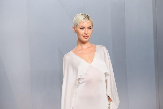 US model Iris Law attends the Vanity Fair Oscar Party at the Los Angeles County Museum of Art (LACMA) in Los Angeles on March 15, 2026. (Photo by Jean Baptiste Lacroix / AFP)