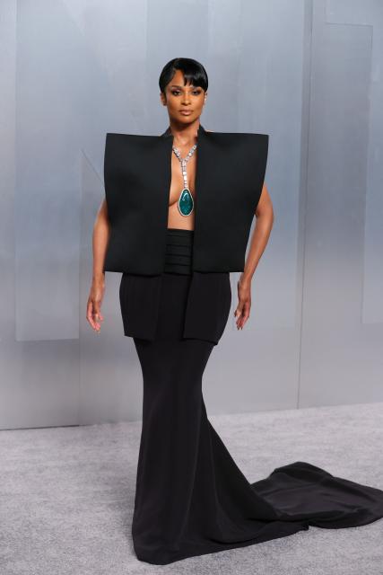 US singer Ciara attends the Vanity Fair Oscar Party at the Los Angeles County Museum of Art (LACMA) in Los Angeles on March 15, 2026. (Photo by Jean Baptiste Lacroix / AFP)