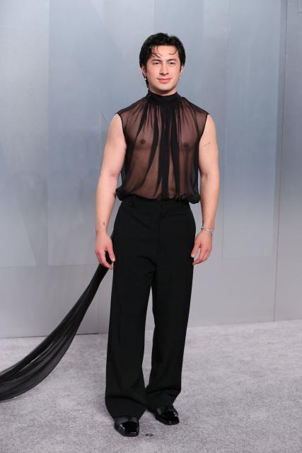 US actor Hudson Williams attends the Vanity Fair Oscar Party at the Los Angeles County Museum of Art (LACMA) in Los Angeles on March 15, 2026. (Photo by Jean Baptiste Lacroix / AFP)