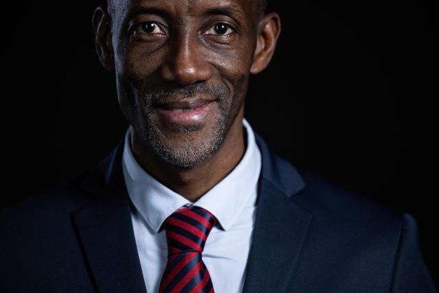 (FILES) La France Insoumise (LFI) candidate for mayor of Saint Denis, Bally Bagayoko poses during a photo session in Paris, on December 11, 2025. This is a first trophy of war for La France insoumise, and a significant one at that: LFI candidate Bally Bagayoko, allied with the Communist Party, wrested Saint-Denis (Seine-Saint-Denis) from the Socialist Party in the very first round on March 16, 2026. (Photo by JULIEN DE ROSA / AFP)