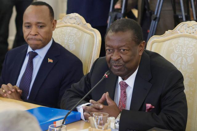 Kenya's Foreign Minister Musalia Mudavadi (R) speaks during a meeting with his Russian counterpart in Moscow on March 16, 2026. (Photo by TATYANA MAKEYEVA / POOL / AFP)