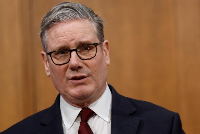 Britain's Prime Minister Keir Starmer speaks to the media on the situation in the Middle East, at Downing Street in central London on March 16, 2026. (Photo by Brook Mitchell / POOL / AFP)