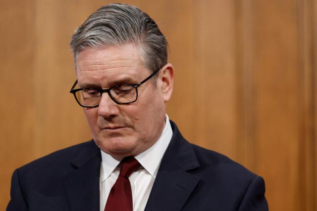Britain's Prime Minister Keir Starmer speaks to the media on the situation in the Middle East, at Downing Street in central London on March 16, 2026. (Photo by Brook Mitchell / POOL / AFP)