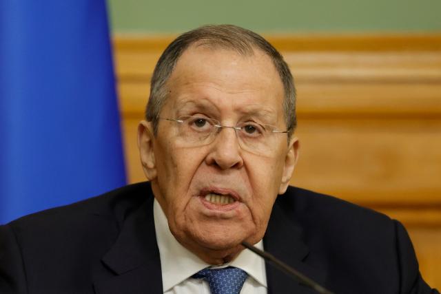 Russia's Foreign Minister Sergei Lavrov speaks during a joint press conference with his Kenyan counterpart following their talks in Moscow on March 16, 2026. (Photo by TATYANA MAKEYEVA / POOL / AFP)
