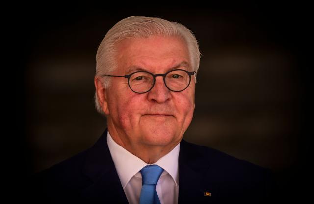 Germany's President Frank-Walter Steinmeier arrives for a meeting with Panama's President Jose Raul Mulino at Palacio de las Garzas in Panama City on March 16, 2026. (Photo by MARTIN BERNETTI / AFP)