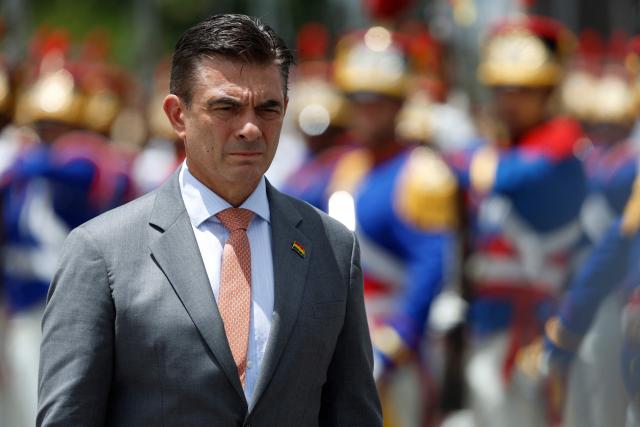 Bolivia's President Rodrigo Paz arrives for a meeting with Brazil's President Luiz Inacio Lula da Silva at Planalto Palace in Brasilia, on March 16, 2026. According to the Brazilian government, the meeting will focus on energy, integration, and trade. (Photo by Sergio Lima / AFP)