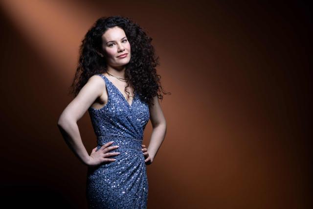 (FILES) French-Algerian soprano Tamara Bounazou poses during a photo session in Paris on March 10, 2026. She sees herself as a "spellcaster": soprano Tamara Bounazou, a rising star, lives her passion for opera on stage and on a streaming platform, where she is eager to share her art. The 30-year-old French-Algerian singer is nominated in the "Opera Singer Revelation" category at the Victoires de la Musique Classique awards ceremony, which will take place on March 20, 2026 in Brest, alongside Léontine Maridat-Zimmerlin and Lucie Peyramaure. (Photo by JOEL SAGET / AFP)