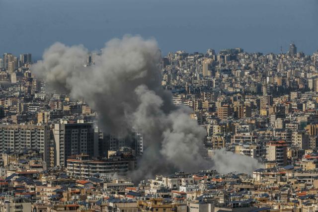 Smoke rises from the site of an Israeli airstrike that targeted an area in Beirut’s southern suburbs on March 17, 2026. Israel carried out new strikes on Beirut's southern suburbs and again ordered residents of vast parts of southern Lebanon to evacuate, as more than a million people have been displaced across the country. Lebanon was drawn into the Middle East war on March 2 when pro-Iran Hezbollah launched rockets towards Israel in response to US-Israeli strikes that killed Iranian supreme leader. (Photo by ibrahim amro / AFP) / 