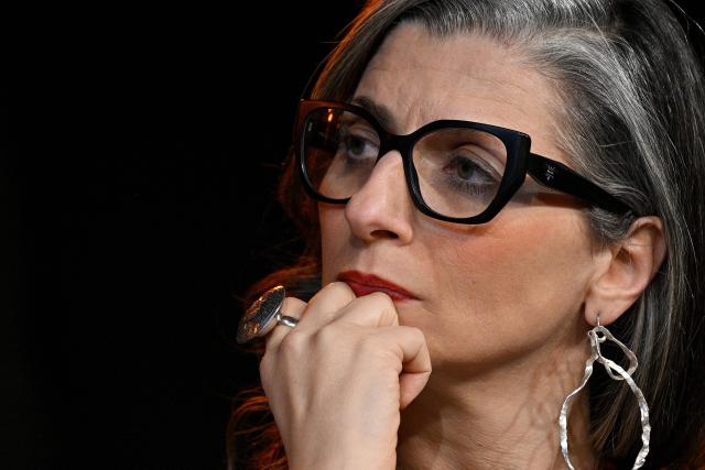 UN Special Rapporteur for the Palestinian Territories occupied since 1967, Francesca Albanese attends a public event hosted by the Olof Palme International Center in Belgrade on March 17, 2026. The 48-year-old legal expert, who began her unpaid role in 2022, was sanctioned by the US under the Trump administration in July for her “biased and malicious” work, while France and Germany have called for her resignation over her remarks on Israel. (Photo by Andrej ISAKOVIC / AFP)