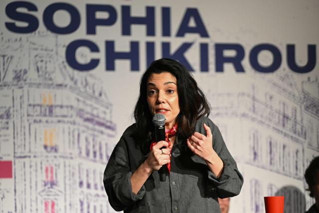 Left-wing La France Insoumise (LFI) mayoral candidate in Paris, Sophia Chikirou speaks during a meeting following the results of the first round of France's 2026 municipal elections in Paris, on March 17, 2026. On the left, however, Sophia Chikirou of La France Insoumise has decided to stand again, with Socialist Emmanuel Gregoire reiterating his refusal – confirmed on March 17, 2026 during a telephone call – to form an alliance following a tense first-round campaign. (Photo by Bertrand GUAY / AFP)