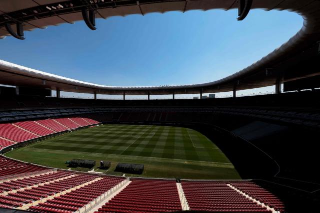 This view shows Akron Stadium, home of the Guadalajara soccer club, in Zapopan, Jalisco, Mexico, on March 17, 2026. Akron Stadium will host two World Cup playoff matches next week and will be one of Mexico’s three venues for the 2026 World Cup. (Photo by ULISES RUIZ / AFP)