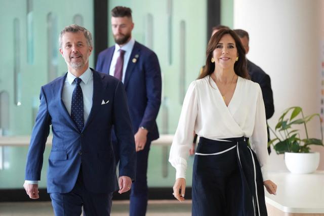 Denmark's King Frederik X (L) and Queen Mary (R) tour the Murdoch Children’s Research Institute (MCRI) during a tour of the MCRI at the Royal Children’s Hospital in Melbourne on March 18, 2026. (Photo by Asanka Ratnayake / POOL / AFP)