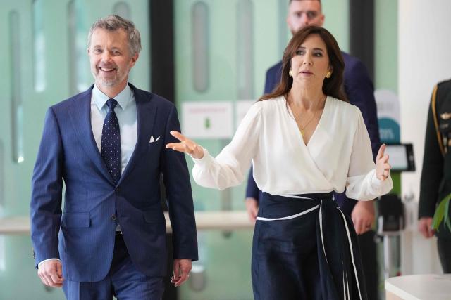 Denmark's King Frederik X (L) and Queen Mary (R) tour the Murdoch Children’s Research Institute (MCRI) during a tour of the MCRI at the Royal Children’s Hospital in Melbourne on March 18, 2026. (Photo by Asanka Ratnayake / POOL / AFP)