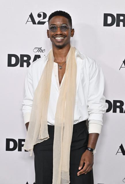 US actor Mamoudou Athie attends the Los Angeles premiere of "The Drama" at the Directors Guild of America (DGA) Theater in Los Angeles on March 17, 2026. (Photo by LISA O'CONNOR / AFP)
