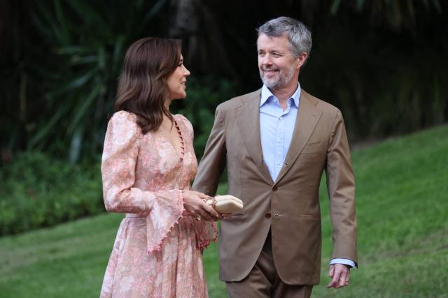 Denmark's King Frederik X and Queen Mary arrive ahead of ‘An Evening in the Garden’ at the Royal Botanic Gardens in Melbourne on March 18, 2026. (Photo by Jesse Thompson / POOL / AFP)
