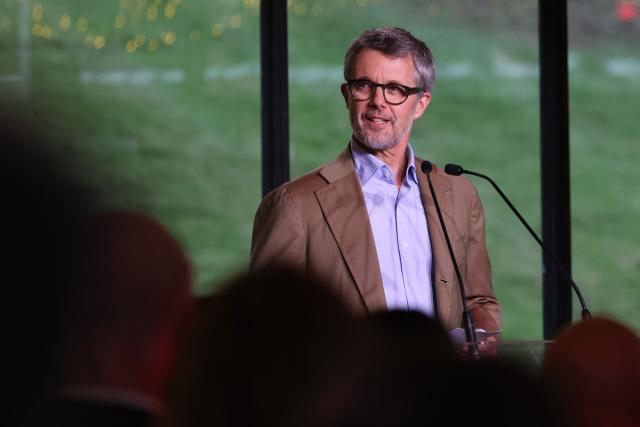 Denmark's King Frederik X speaks during ‘An Evening in the Garden’ at the Royal Botanic Gardens in Melbourne on March 18, 2026. (Photo by Jesse Thompson / POOL / AFP)
