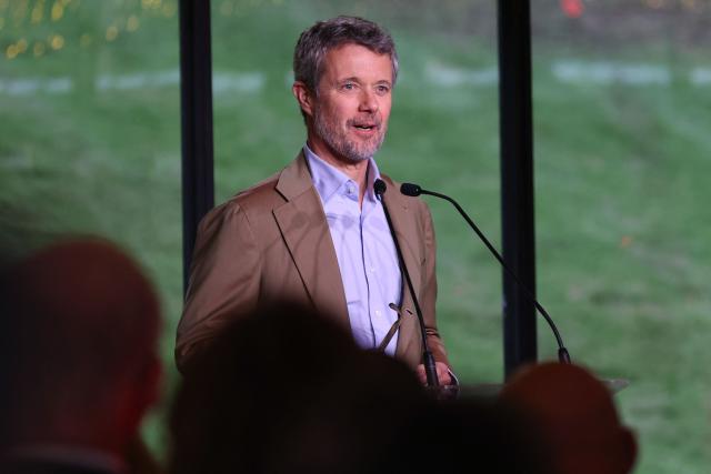 Denmark's King Frederik X speaks during ‘An Evening in the Garden’ at the Royal Botanic Gardens in Melbourne on March 18, 2026. (Photo by Jesse Thompson / POOL / AFP)