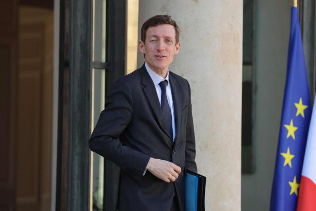 France's Education Minister Edouard Geffray leaves after the weekly cabinet meeting at the presidential Elysee Palace in Paris on March 18, 2026. (Photo by Ludovic MARIN / AFP)