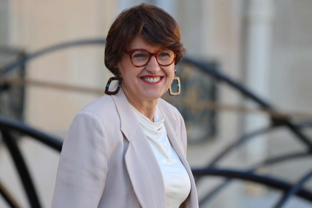 France's Agriculture Minister Annie Genevard leaves after the weekly cabinet meeting at the presidential Elysee Palace in Paris on March 18, 2026. (Photo by Ludovic MARIN / AFP)