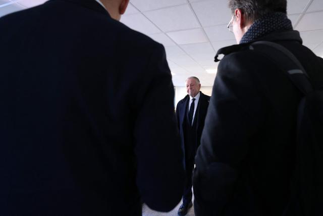 President of Business software publisher Cegid, vice-President of French football federation (FFF) and candidate for mayor in Lyon, Jean-Michel Aulas looks on during a visit of the former offices of the French food company Lustucru, for a housing development project in Lyon, central eastern France, on March 18, 2026. (Photo by Alex MARTIN / AFP)