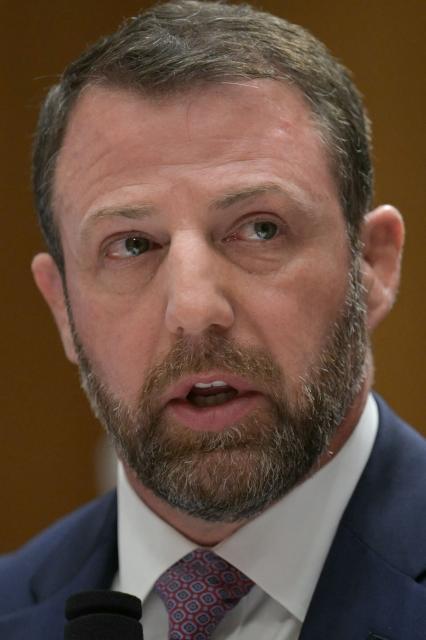 US Senator Markwayne Mullin (R-OK), nominee to be Secretary of Homeland Security, testifies during a Senate Committee on Homeland Security and Governmental Affairs confirmation hearing on Capitol Hill in Washington, DC, on March 18, 2026. (Photo by Oliver Contreras / AFP)