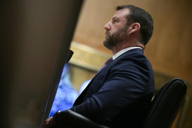 Senator Markwayne Mullin (R-OK), nominee to be Secretary of Homeland Security, testifies during a Senate Committee on Homeland Security and Governmental Affairs confirmation hearing on Capitol Hill in Washington, DC, on March 18, 2026. (Photo by Oliver Contreras / AFP)