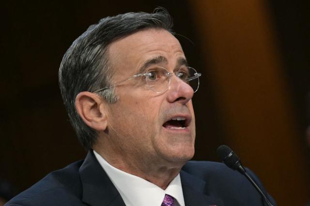 CIA Director John Ratcliffe testifies during a Senate Committee on Intelligence hearing to examine worldwide threats, on Capitol Hill in Washington, DC, on March 18, 2026. (Photo by Oliver Contreras / AFP)