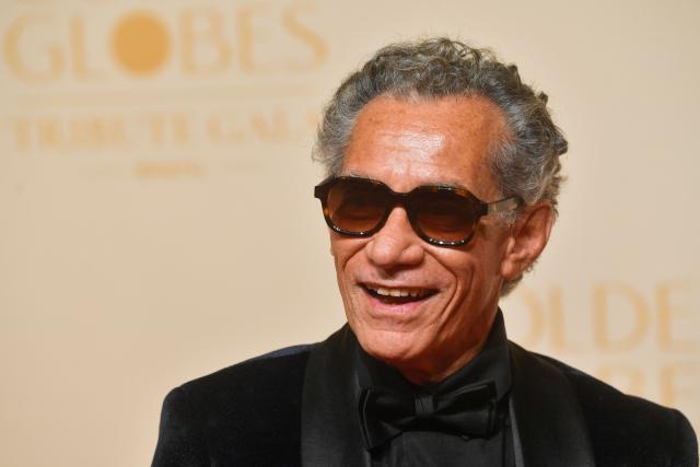 Brazilian actor Chico Diaz gestures on the red carpet during the Golden Globes Tribute Gala at the Copacabana Palace Hotel in Rio de Janeiro, Brazil on March 18, 2026. (Photo by Daniel RAMALHO / AFP)