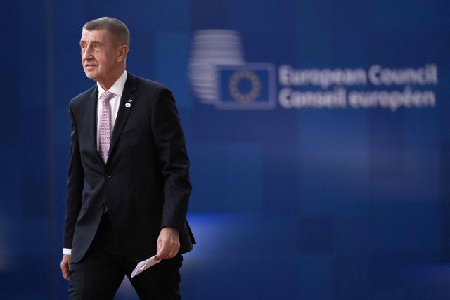 Czech Republic's President Andrej Babis arrives for a EU Summit at the EU headquarters in Brussels, on March 19, 2026. European Union leaders meet in the context of the US-Israeli war against Iran that is consuming the Middle East, and its consequences on energy prices and security. (Photo by JOHN THYS / AFP)