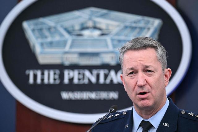 Chairman of the Joint Chiefs of Staff General Dan Caine speaks during a news conference at the Pentagon in Washington, DC, on March 19, 2026. Oil and gas prices soared Thursday after Iran hit the world's largest liquefied natural gas (LNG) facility in Qatar and threatened to destroy the region's energy infrastructure, and US President Donald Trump warned of a furious US response if such attacks continued. (Photo by Mandel NGAN / AFP)