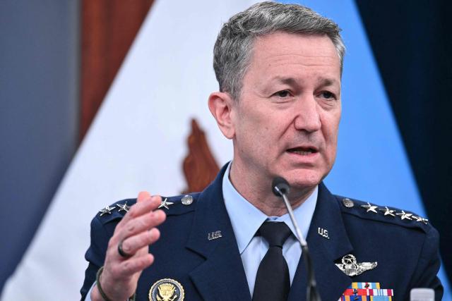 Chairman of the Joint Chiefs of Staff General Dan Caine speaks during a news conference at the Pentagon in Washington, DC, on March 19, 2026. Oil and gas prices soared Thursday after Iran hit the world's largest liquefied natural gas (LNG) facility in Qatar and threatened to destroy the region's energy infrastructure, and US President Donald Trump warned of a furious US response if such attacks continued. (Photo by Mandel NGAN / AFP)