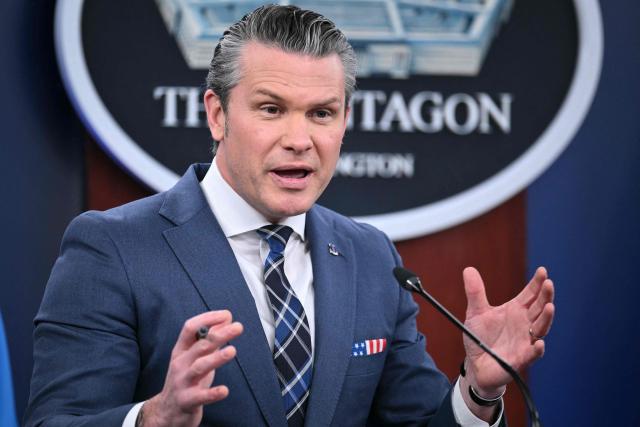 US Secretary of Defense Pete Hegseth speaks during a news conference at the Pentagon in Washington, DC, on March 19, 2026. Oil and gas prices soared Thursday after Iran hit the world's largest liquefied natural gas (LNG) facility in Qatar and threatened to destroy the region's energy infrastructure, and US President Donald Trump warned of a furious US response if such attacks continued. (Photo by Mandel NGAN / AFP)