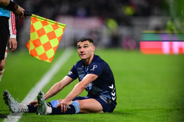 Celta Vigo’s Spanish forward #09 Ferran Jutgla reacts during the UEFA Europa League last 16 second leg football match between Olympique Lyonnais (OL) and Celta Vigo at the Groupama Stadium in Lyon, central-eastern France, on March 19, 2026. (Photo by OLIVIER CHASSIGNOLE / AFP)