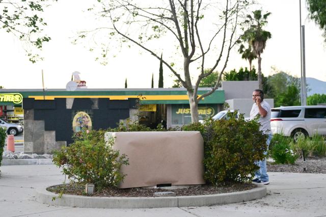 A man looks at the spot where a statue of Cesar Chavez was removed at Cesar E. Chavez Memorial Park in San Fernando, California, on March 19, 2026. US civil rights icon Cesar Chavez, whose decades of campaigning brought profound and lasting changes to workers' rights, was a serial rapist who abused children and harassed women in the movement he led, a bombshell  New York Times investigation said March 18.
Over years in which the charismatic Chavez galvanised farmworkers, winning reforms for a marginalised group and global recognition for himself, he was also molesting youngsters and coercing women into sexual relationships. (Photo by Frederic J. Brown / AFP)