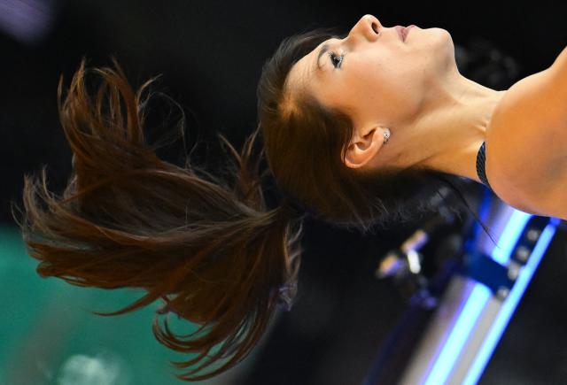 Serbia's Angelina Topic competes in the women's final high jump event during the World Athletics Indoor Championships Kujawy Pomorze 2026 in Torun, Poland on March 20, 2026. (Photo by Kirill KUDRYAVTSEV / AFP)