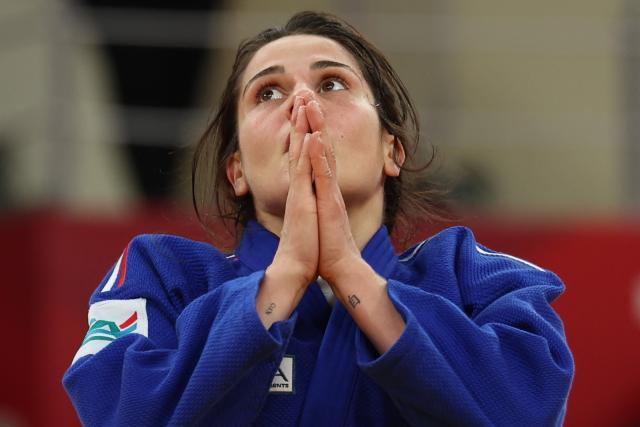 France's Blandine Pont wins against Britain's Tatum Keen in the women's under 52 kg final bout at the Tbilisi Grand Slam judo tournament in Tbilisi on March 20, 2026. (Photo by Giorgi ARJEVANIDZE / AFP)